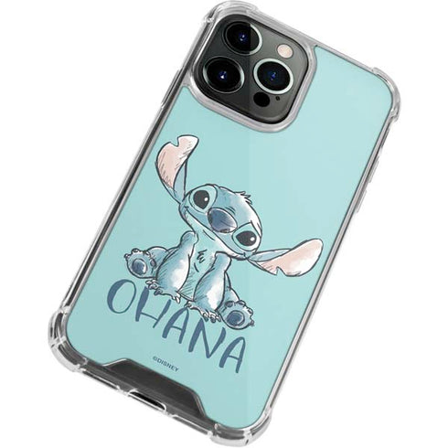 Disney Lilo and Stitch Ohana iPhone 14 Pro Clear Case
